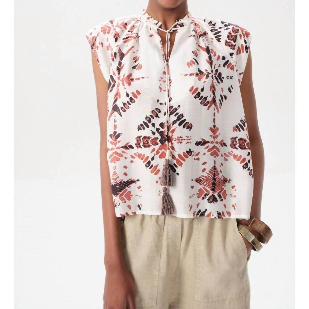 NEW MARIA CHER ceibo keyla cover up top in bordeaux shibori